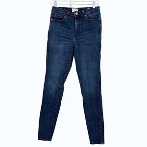 Avec Les Filles Jeans Womens 27 Skinny Fit Blue Denim Mid Rise Stretch